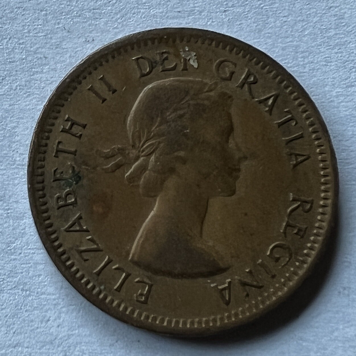 1953 QUEEN ELIZABETH II CORONATION YEAR CANADA SMALL CENT COIN QEII COLLECTABLE