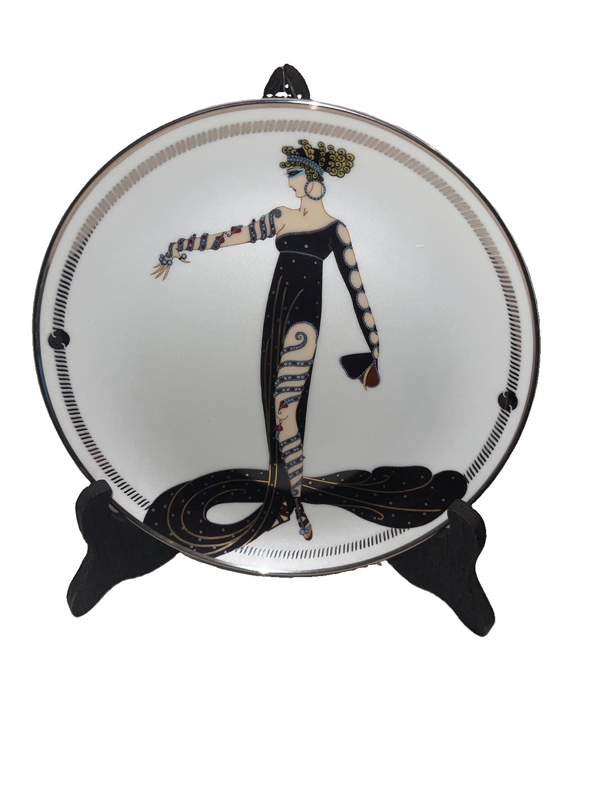 VTG cute House of Erte Art Deco Limited  Women Plate Franklin La Merveilleuse