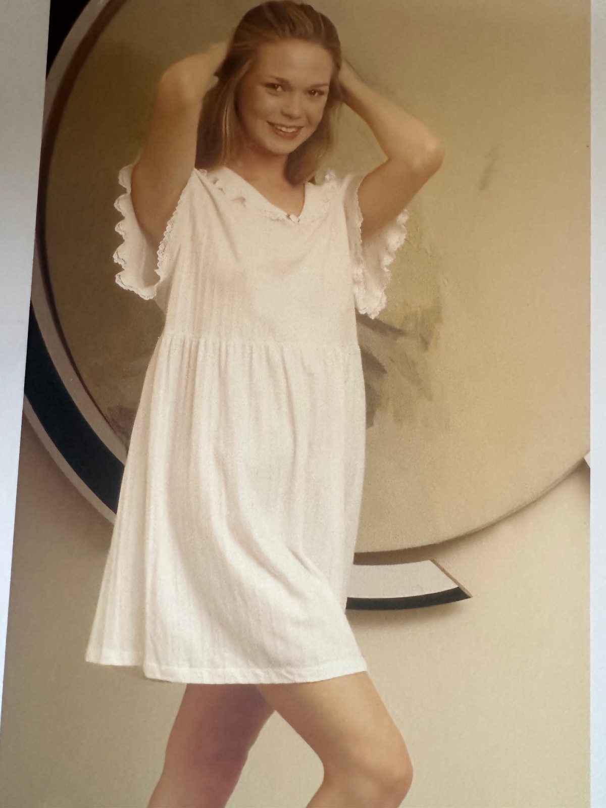 Vintage 1980s Young Blonde Model Color Photo 9 x 11