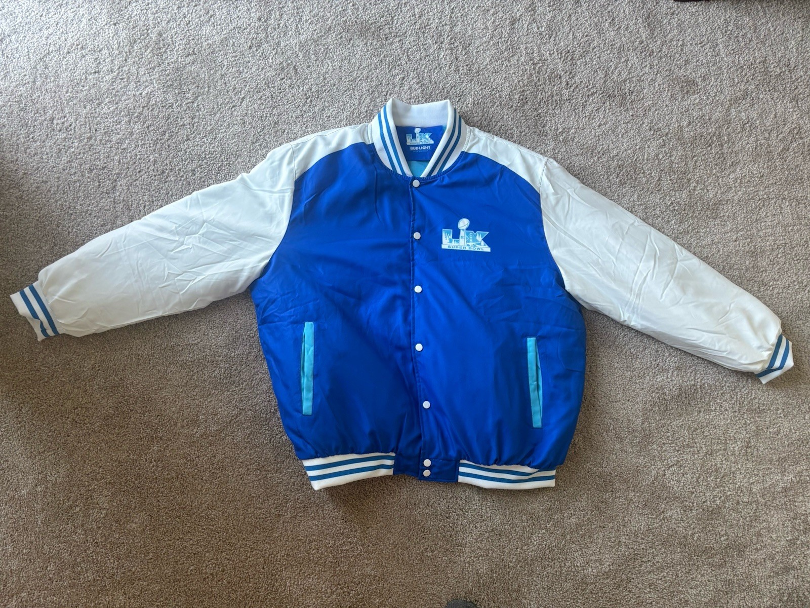 Super Bowl 60 Bud Light Bomber Jacket Size XL
