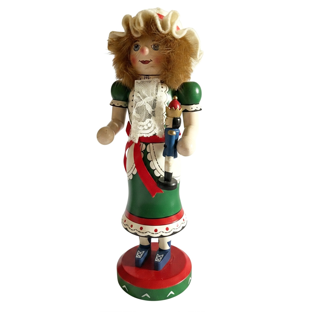 Vintage 1996 Nutcracker Village Clara Wooden Christmas Holiday Figurine