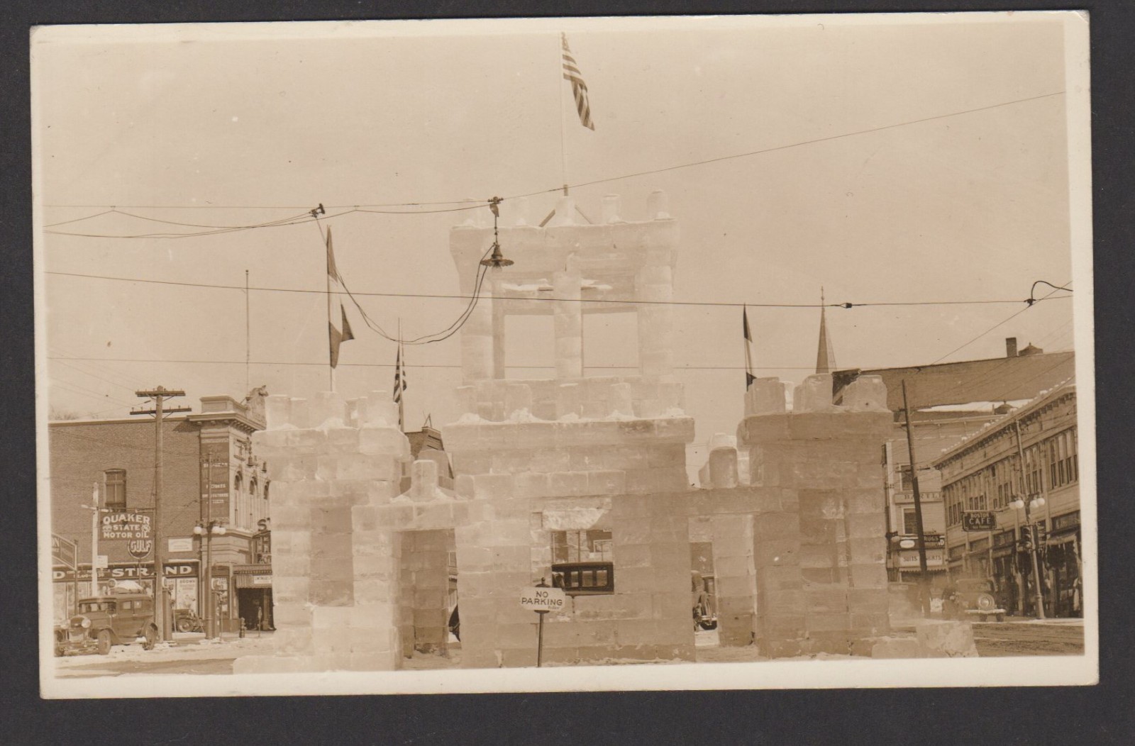 1935 RPPC Ice Palace SNOW SHOE CONVENTION Lewiston Maine Real Photo Postcard 1935 RPPC Ice Palace SNOW SHOE CONVENTION Lewiston Maine Real Photo Postcard