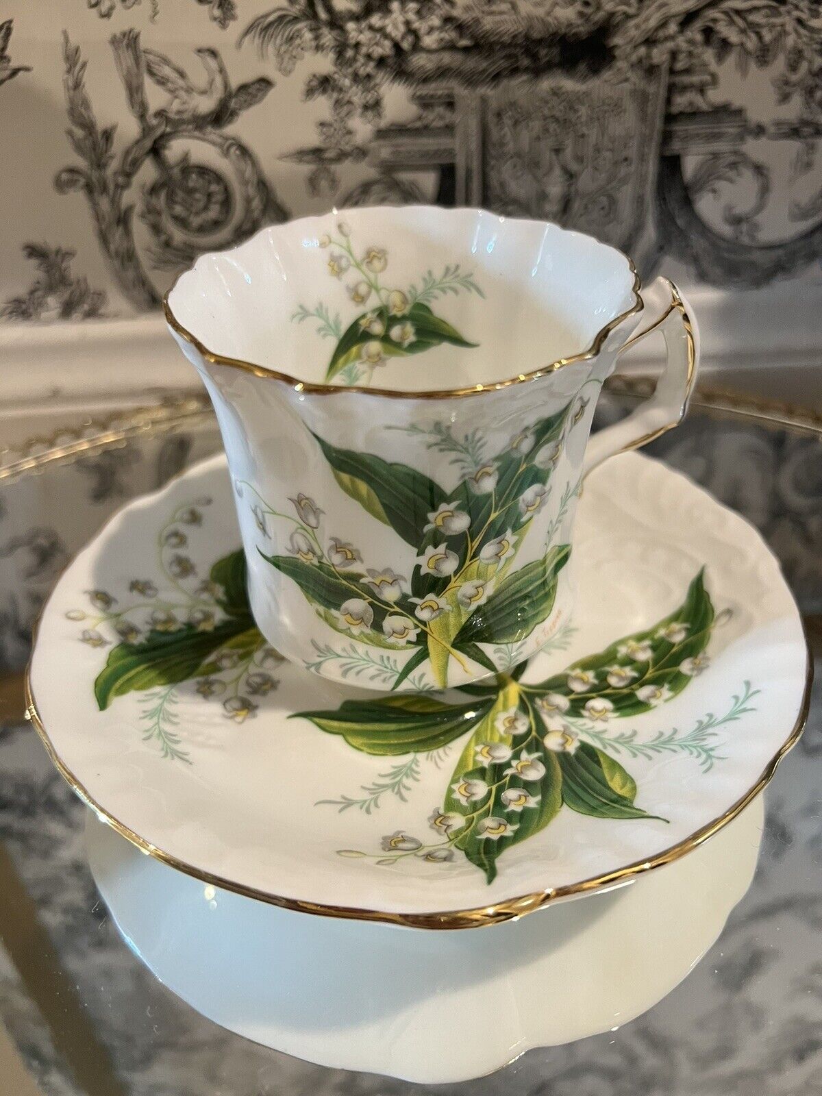 VTG Bone China Hammersley & Co “Lily of The Valley” Cup and saucer