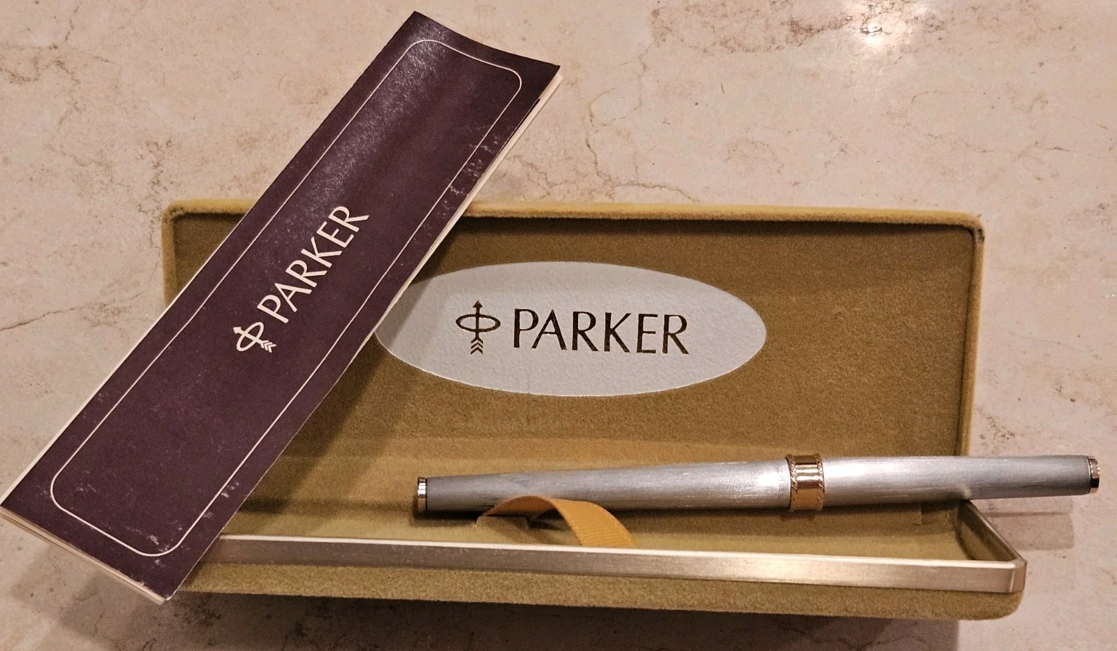 Vintage 180 Parker “Ms Parker” Emilio Pucci Gold Trim Rollerball Pen w/ Rare Box