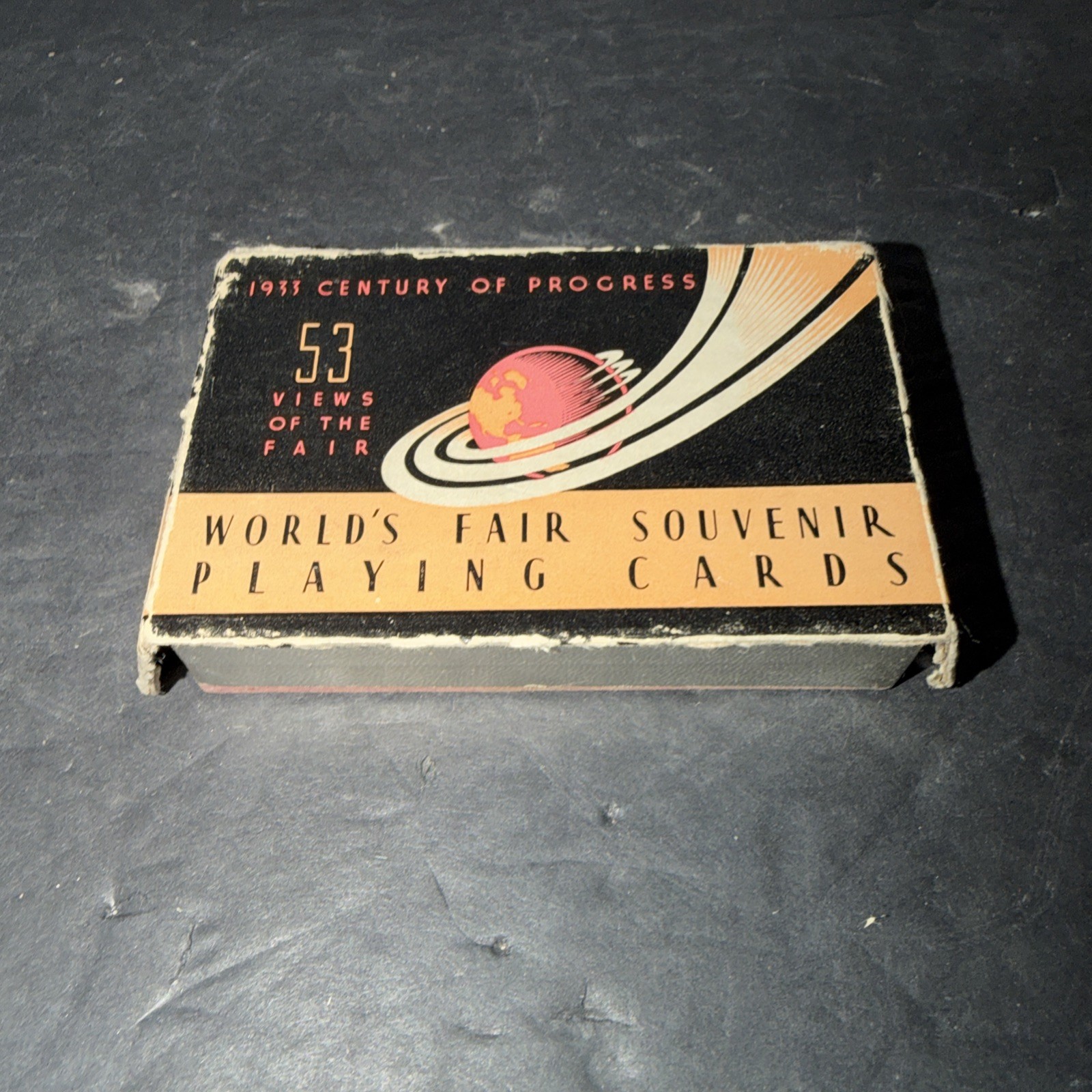 1933 Chicago Century of Progress Playing Cards Deck w Box World’s Fair