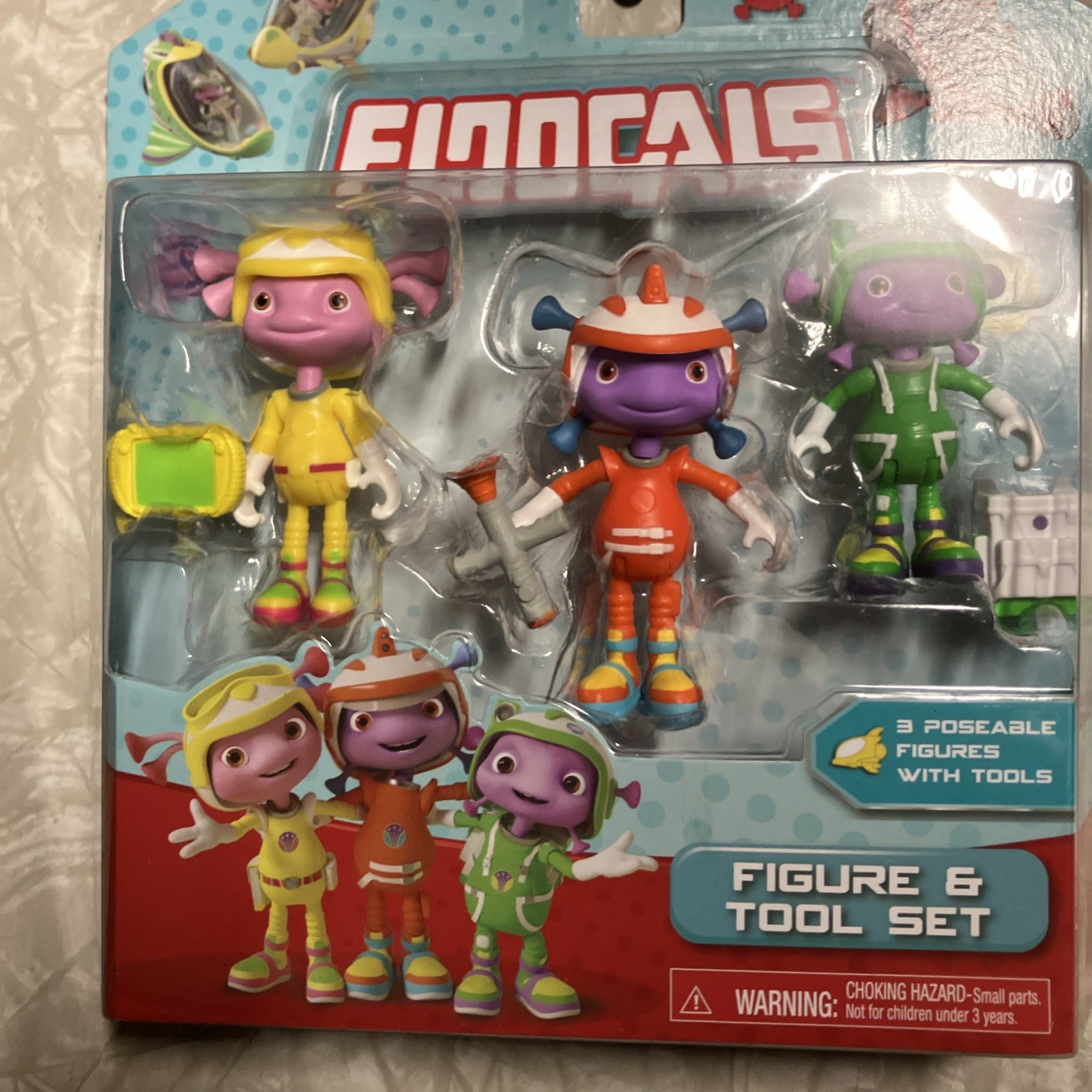 Floogals Just Play 3 Pack Figures & Tool Set Boomer Fleeker & Flo, New