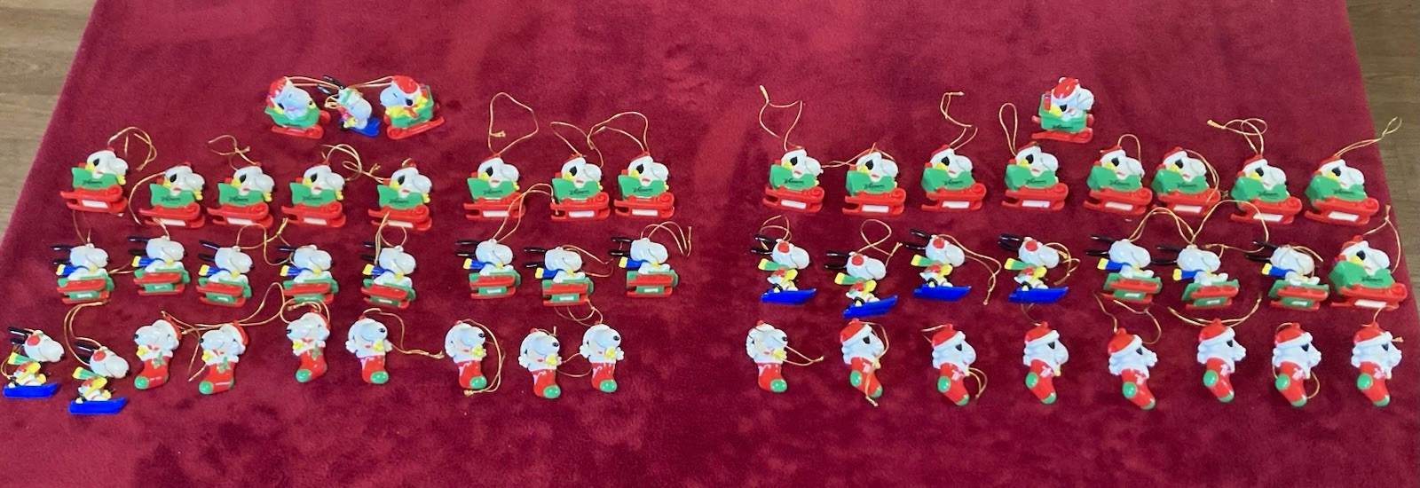 53 pc Vintage 1995 Whitman candies peanuts Christmas ornaments 