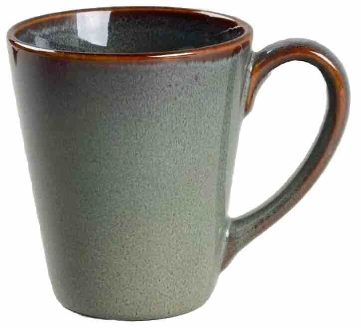 Home Trends Rave Beat Coffee Cup  Mug Green Blue Speckle Brown Rim 11274662