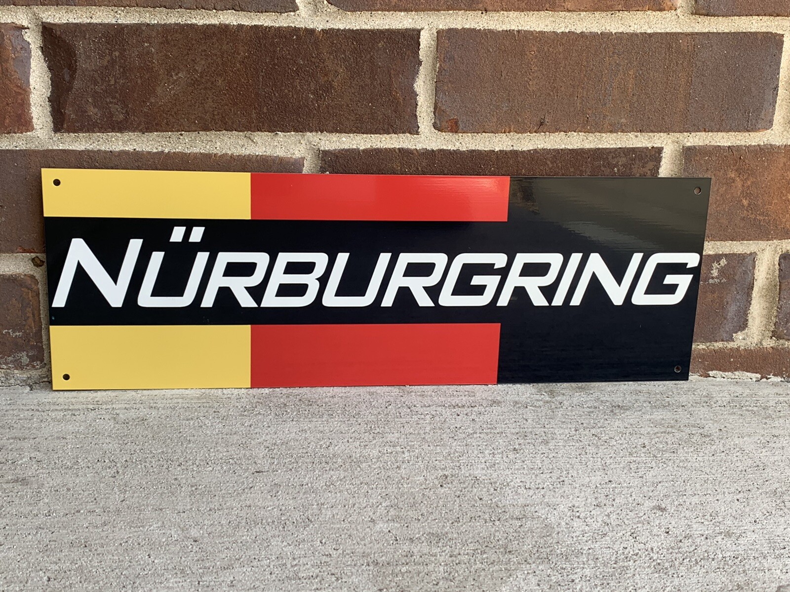 Nurburgring racing garage sign BMW Porsche mercedes baked