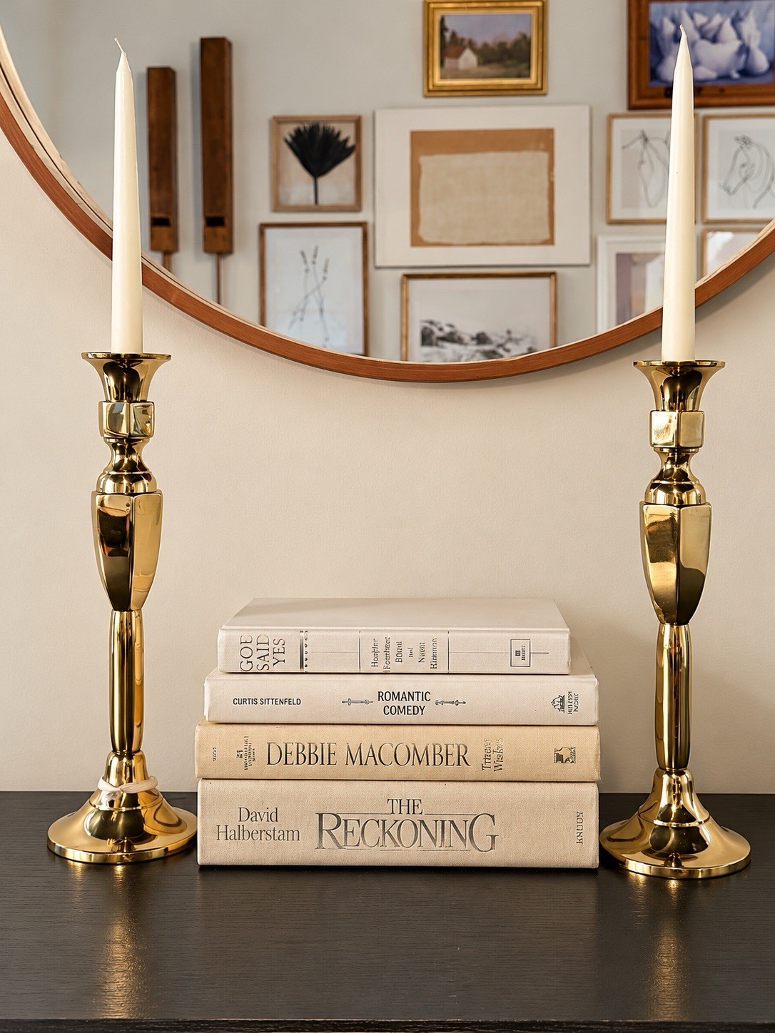 Sir/Madam Georgian Brass Candlesticks | Matching Pair | 13\