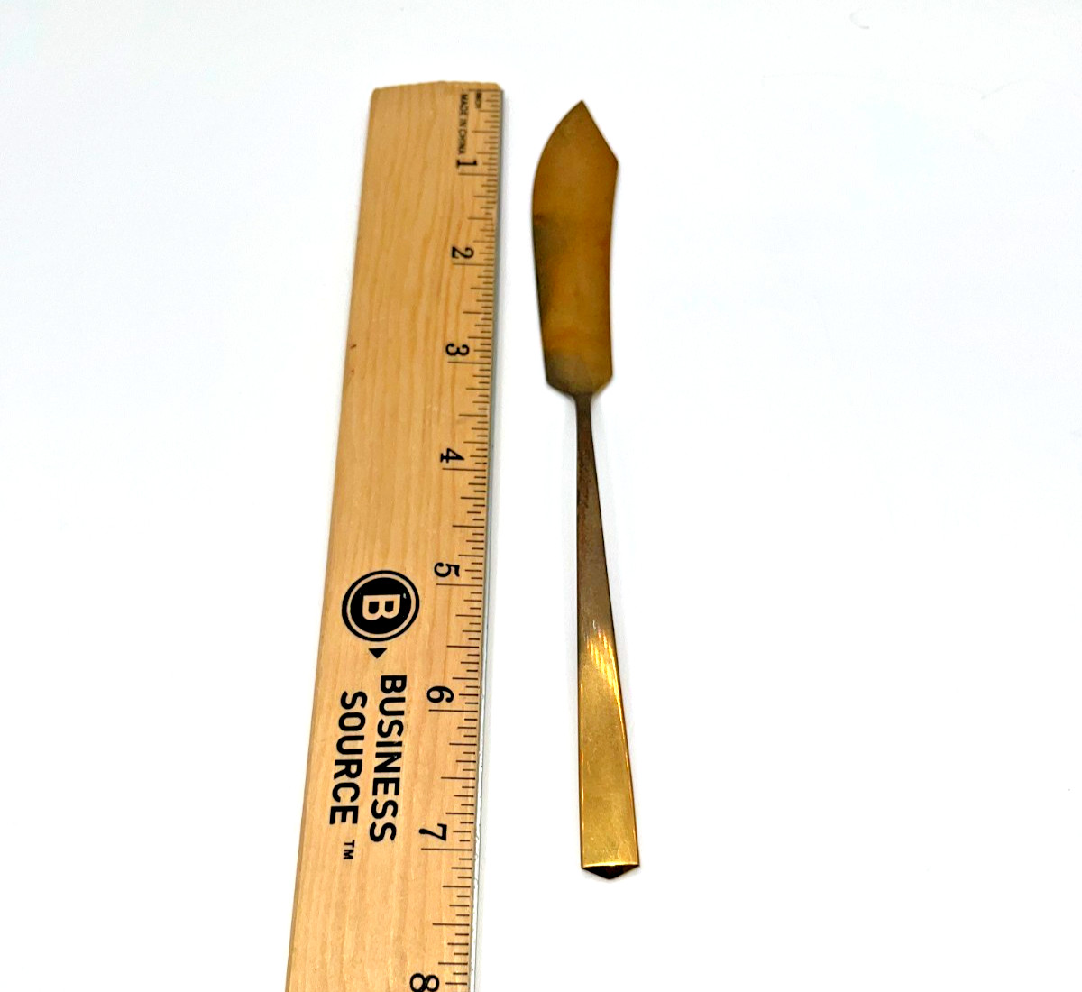 Vintage Dirilyte Dirigold Gold Tone Flat Handle Master Butter Knife