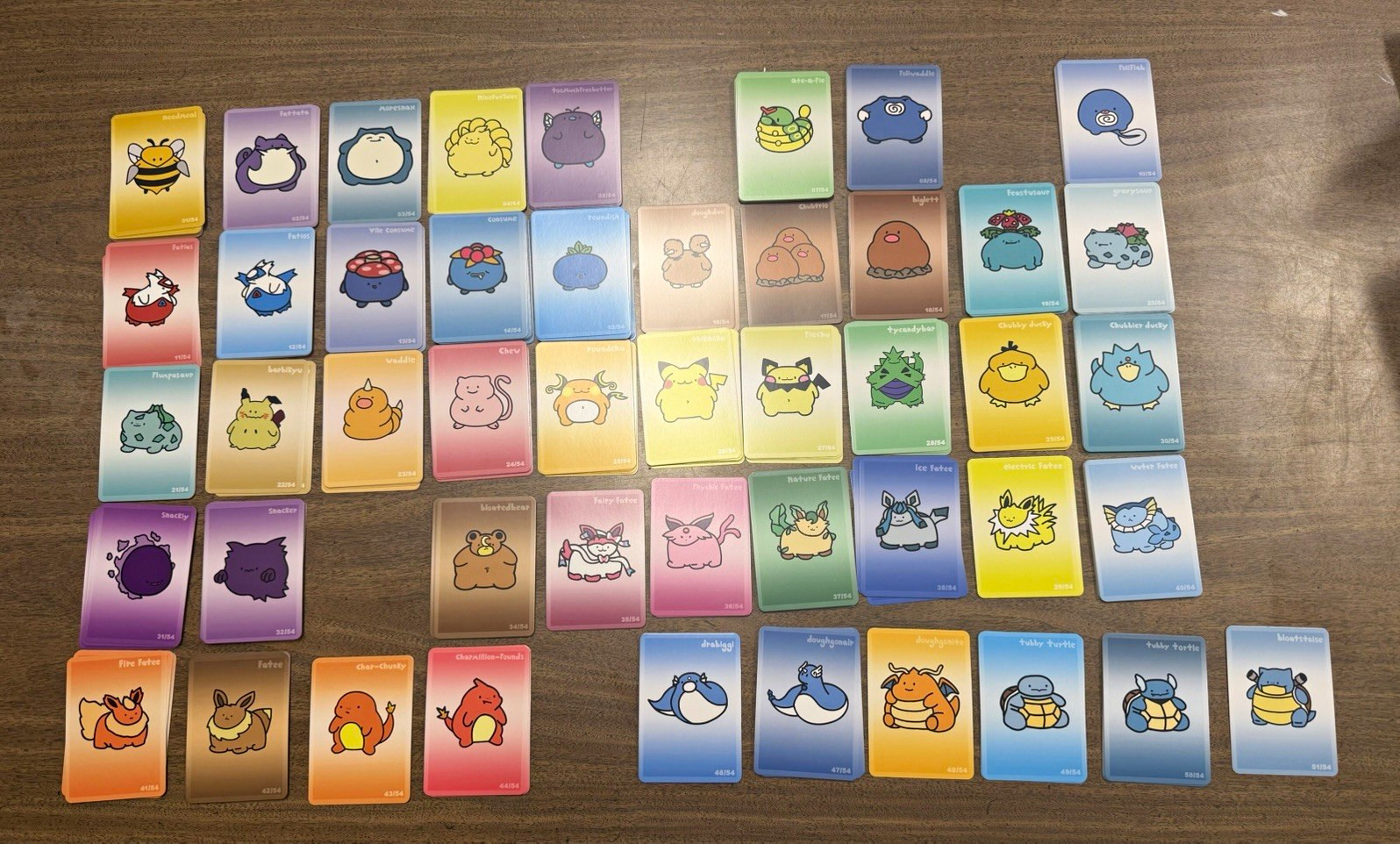 Puffy Parody massive lot of 237 cards. Pudgemon Pokemon Fan Art