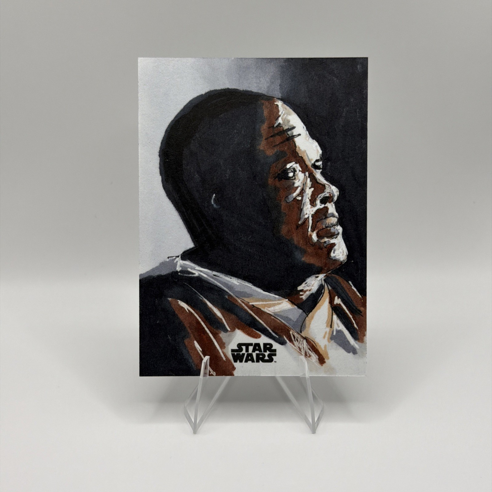 2025 Topps Star Wars Galaxy 1/1 Sketch Mace Windu By Sean Mathews