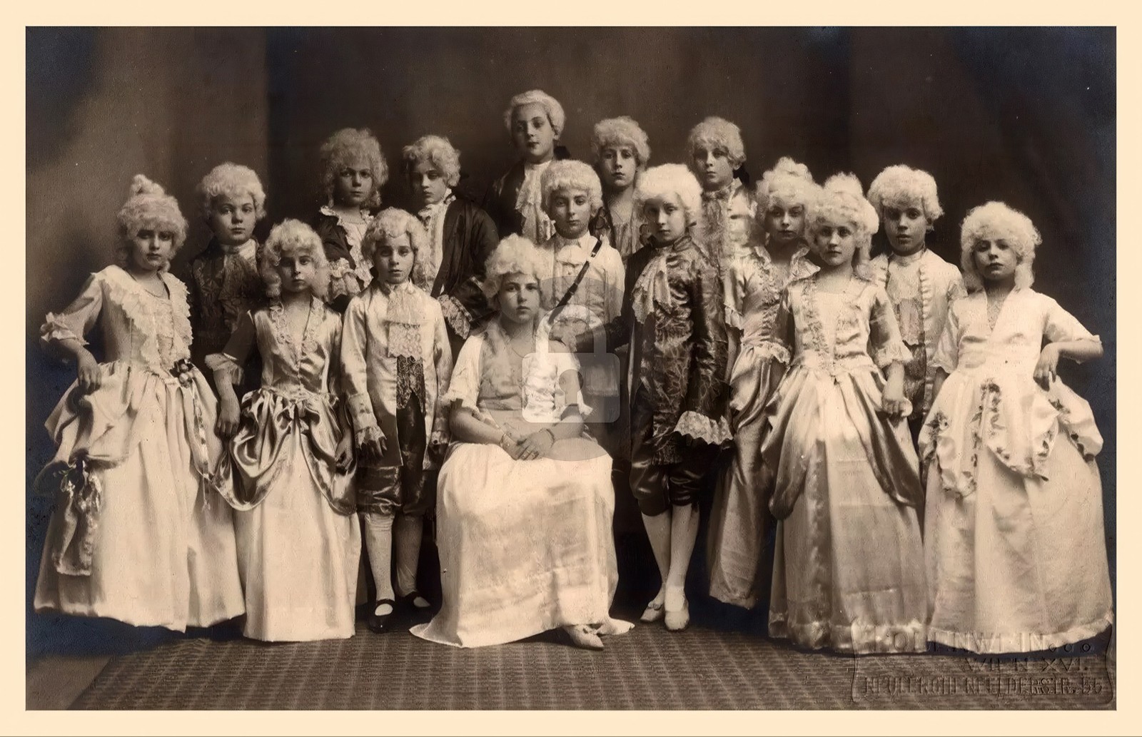 Vienna Boys Choir Colonial Costumes Crossdress Masquerade RPPC Postcard COPY Vienna Boys Choir Colonial Costumes Crossdress Masquerade RPPC Postcard COPY