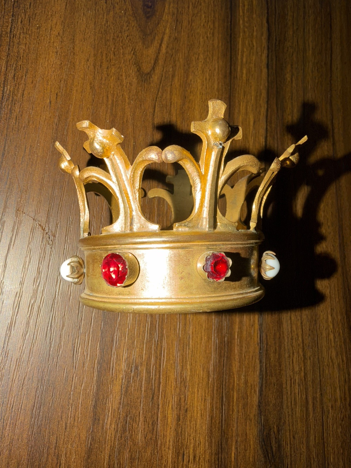 Antique Gilt Bronze Crown For Catholic Statue | Virgin Mary Santos | Rare Antique Gilt Bronze Crown For Catholic Statue | Virgin Mary Santos | Rare