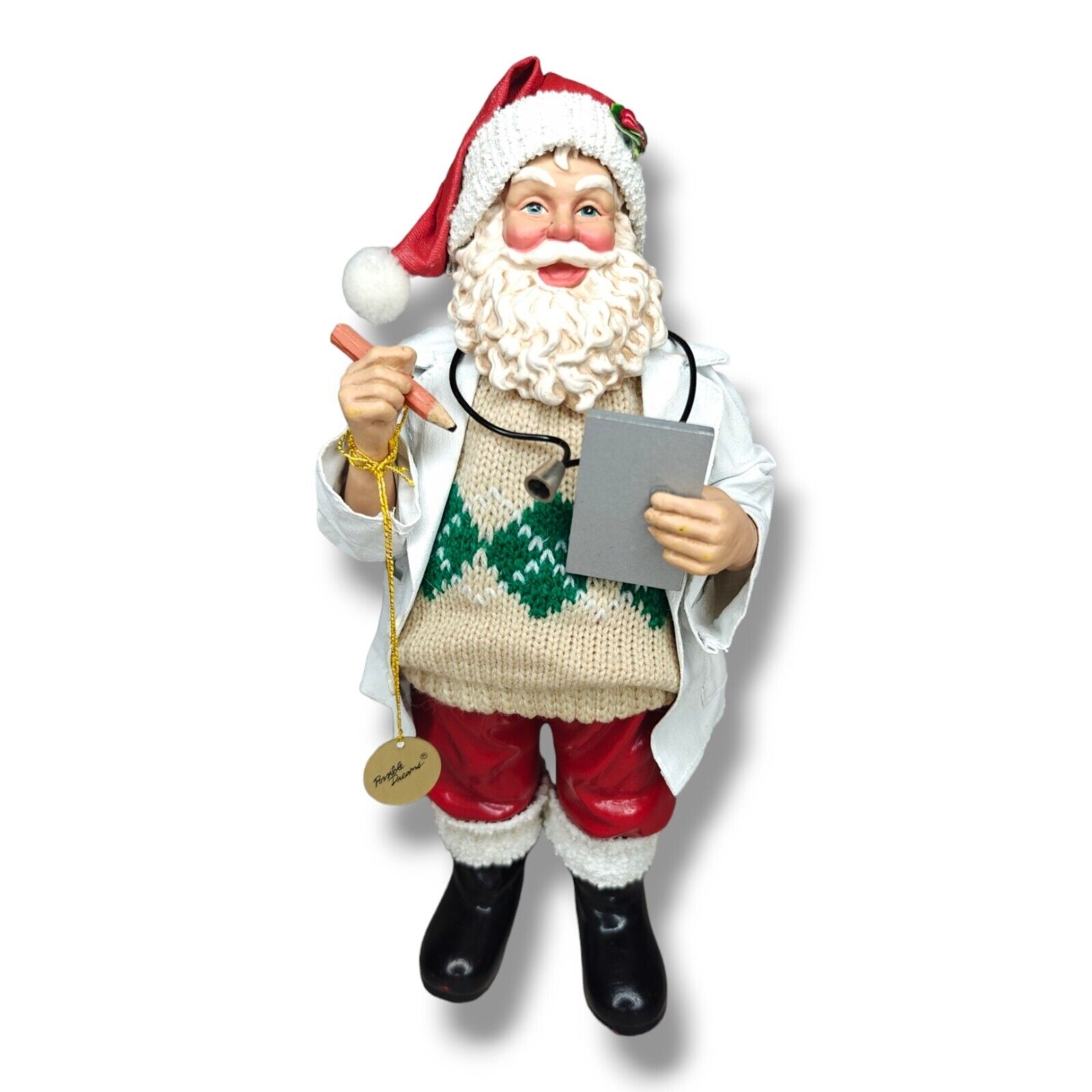 Vintage Clothtique Possible Dreams Santa Claus Doctor Vet Figurine With Tag 