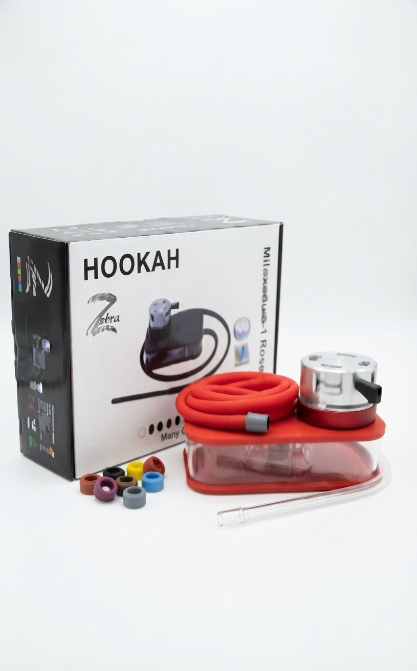 Portable Acrylic Hookah Set with Hose, Bowl, and LED Light Base Portable Acrylic Hookah Set with Hose, Bowl, and LED Light Base