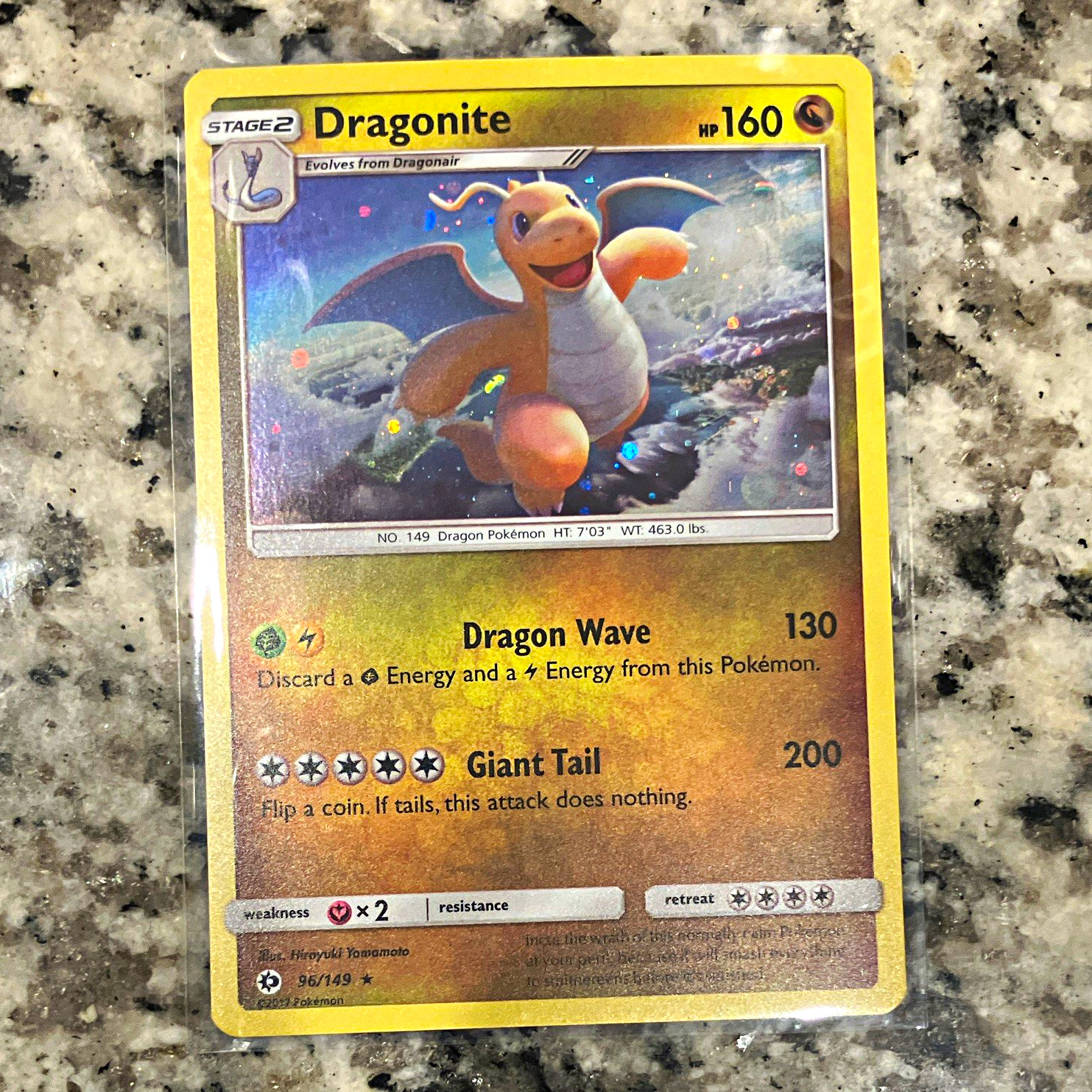 Pokémon TCG Dragonite Sun & Moon Holo Rare 96/149 English Cosmos Holofoil 2017