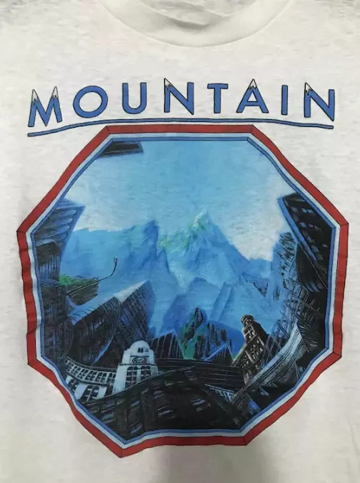 Vtg 1985 Mountain Band Tour Cotton White Full Size Men Women Shirt