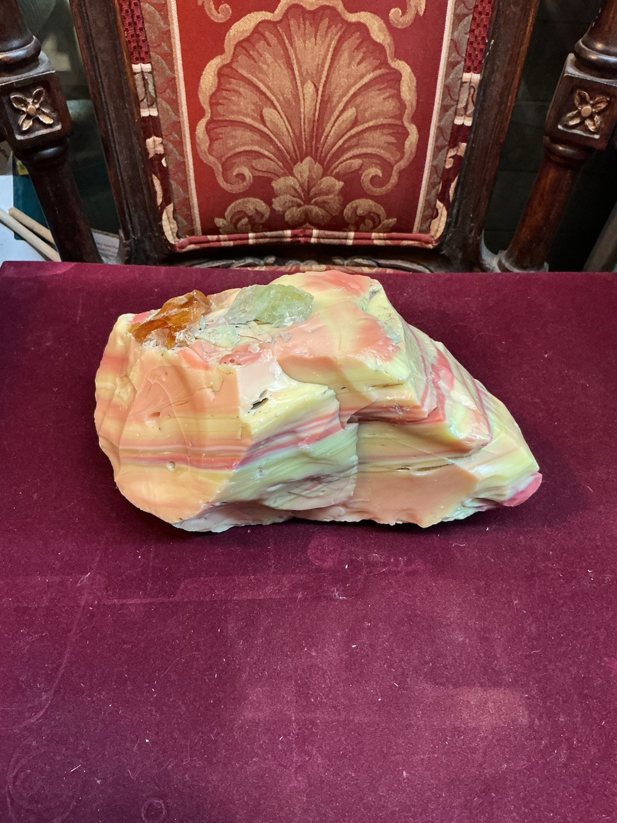 Massive 13 Pound Uranium Slag Glass Cullet Stunning Pink Swirl Vaseline Glow   
