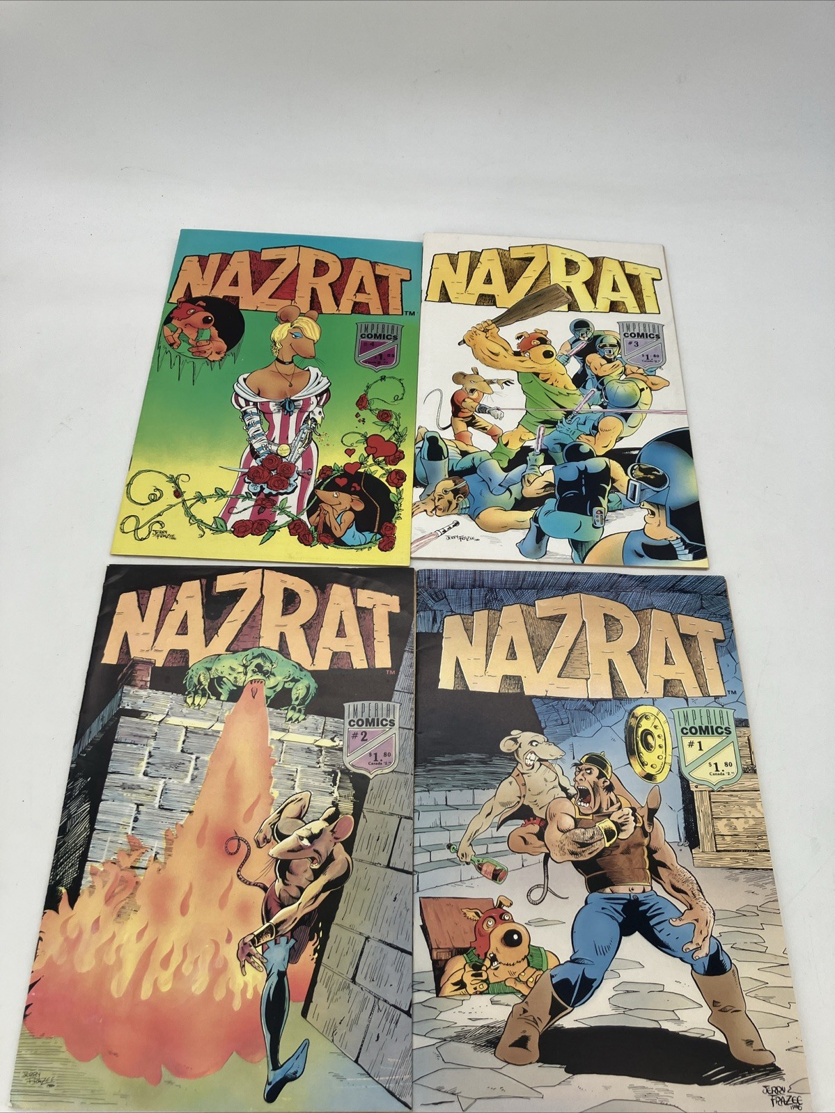 NAZRAT #1-4 Set (1986 Imperial Comics) by Jerry Frazee Story & Art