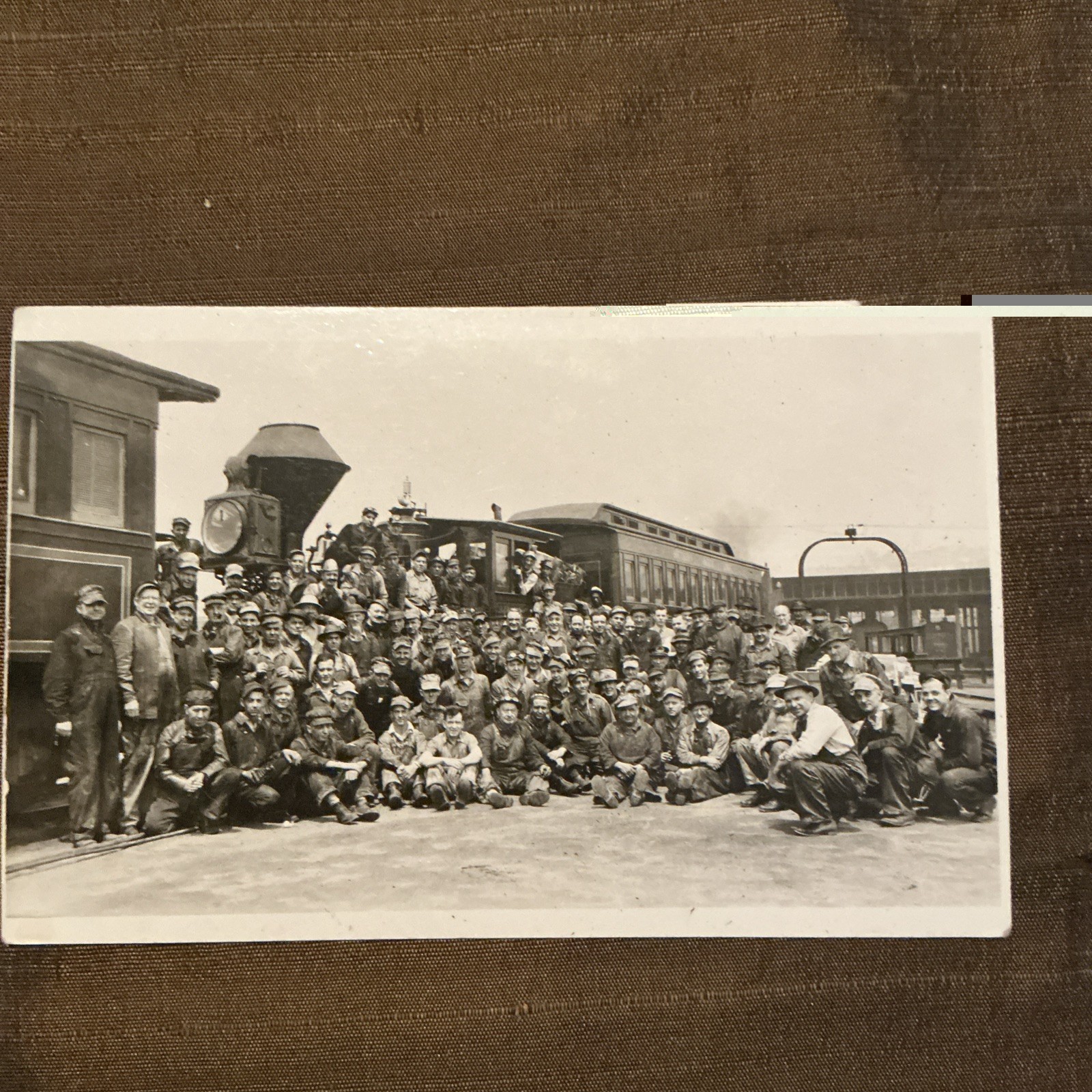RPPC,Southern Pacific Lines Railroad workers,ca1920s,locomotive #1,Western U.S. RPPC,Southern Pacific Lines Railroad workers,ca1920s,locomotive #1,Western U.S.