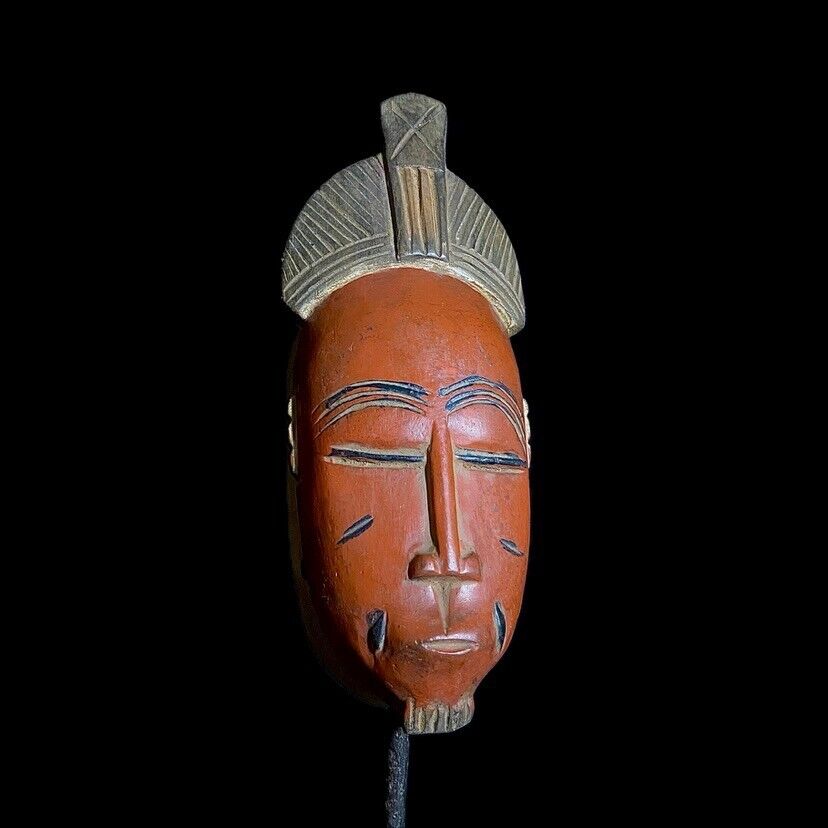 African Guro Mask Antique Tribal Art Face Wood Carved Mask wall hanging-8590