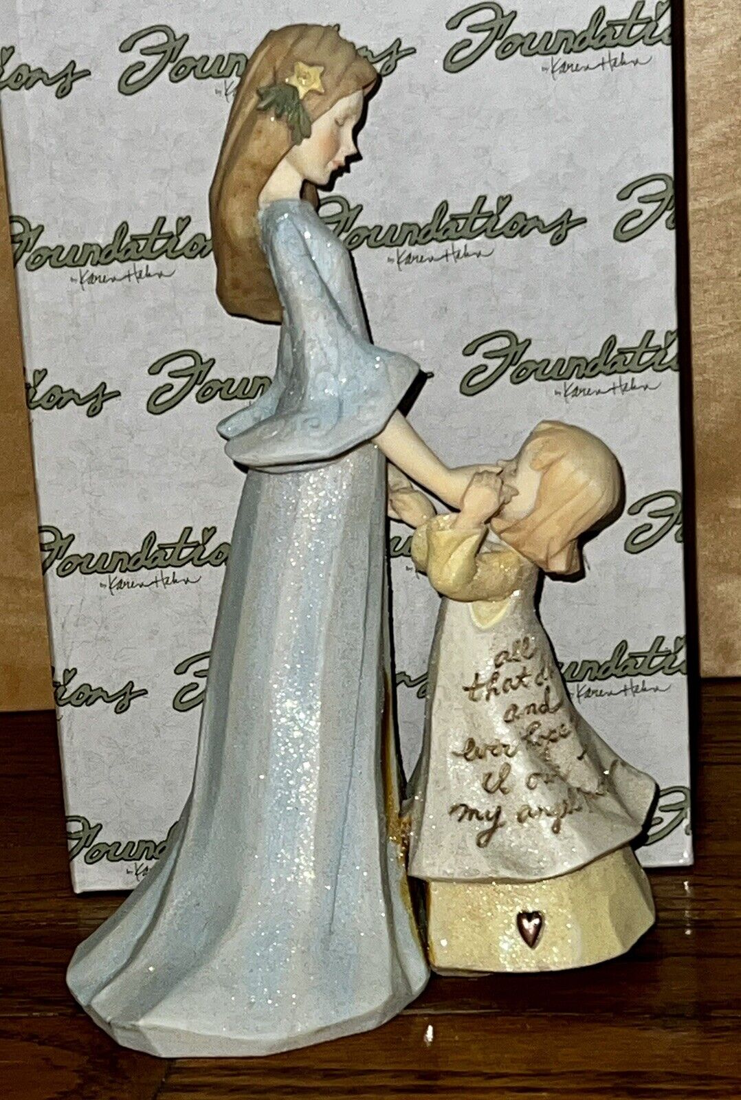 VTG Foundations by Enesco Mother and Daughter Figurine With Box #114259