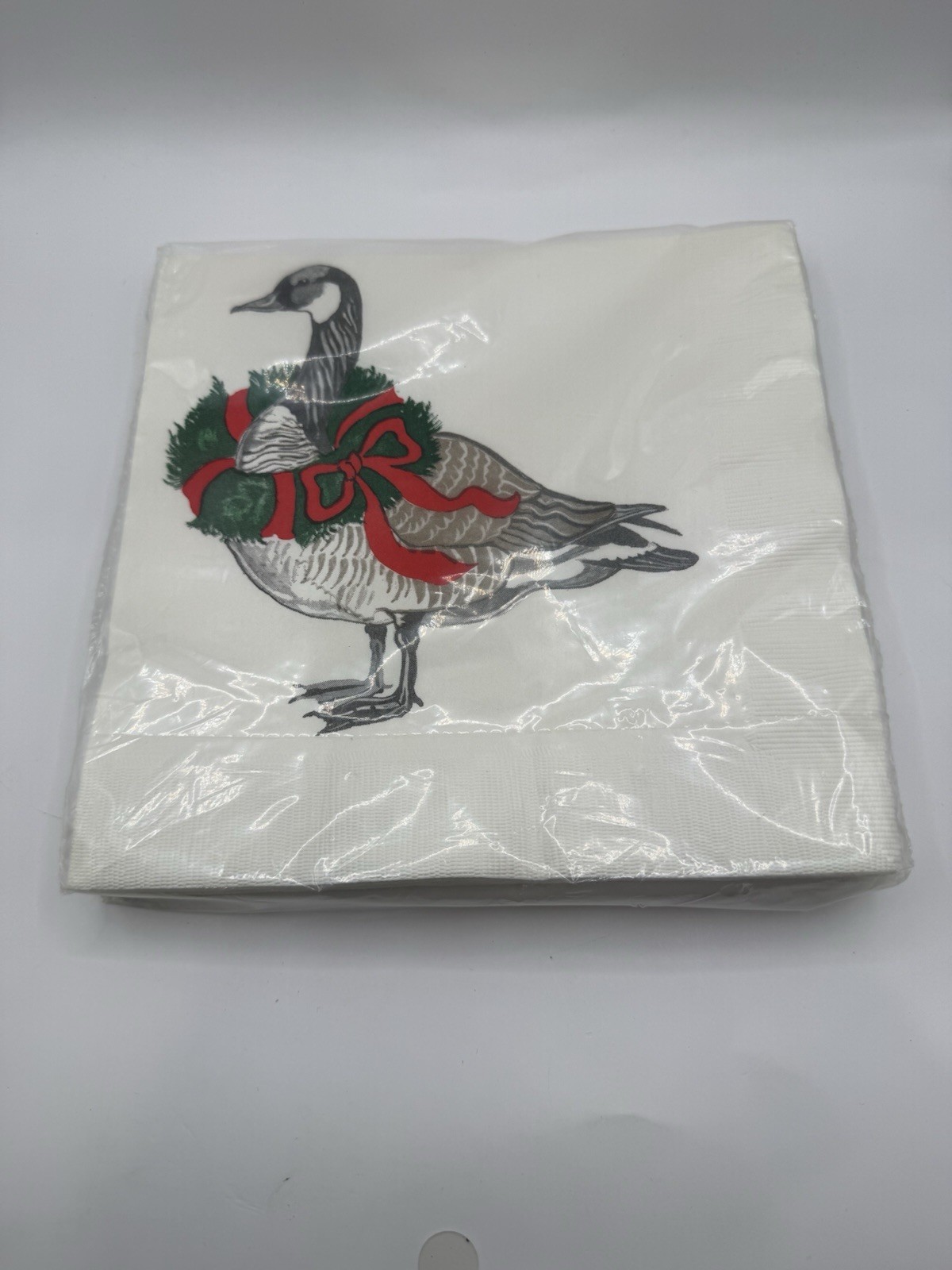 Vintage Gordon Fraser Gallery Christmas Goose Dinner Napkins 16 Ct 17x17 NOS