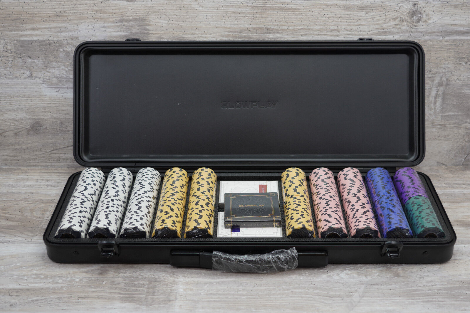 SLOWPLAY Nash 14 Gram Clay Poker Chips Set for Texas Hold’Em 500PCS