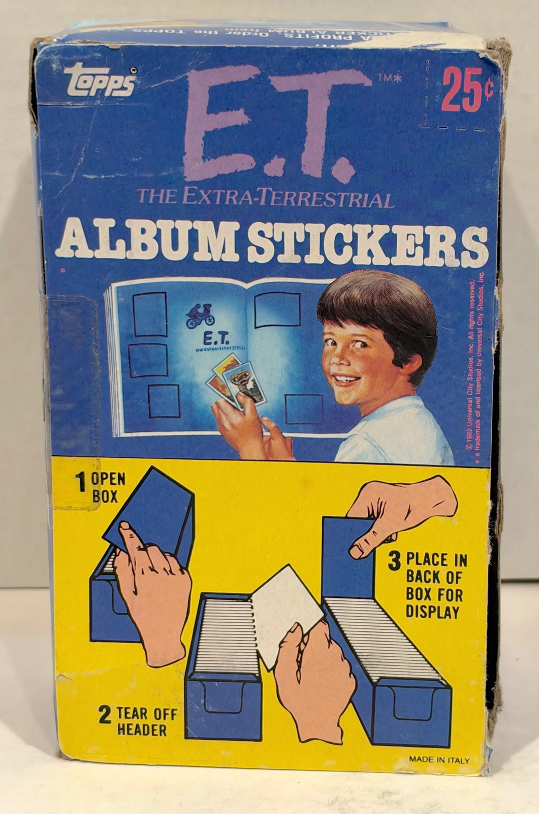 1982 E.T. The Extra Terrestrial Album Sticker Box 100 Packs Sealed Topps Panini