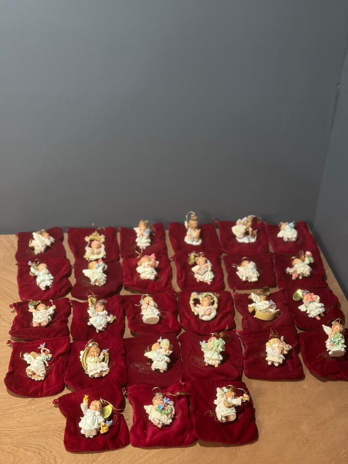 Vintage Ashton-Drake Heirloom Angel Christmas Ornaments With Bags Lot of 27