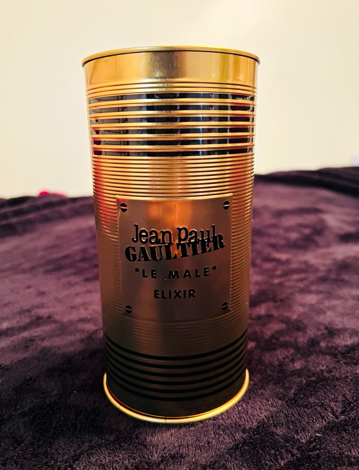 Jean Paul Gaultier Le Male Elixir Perfume Bottle w/ Commercial Tin