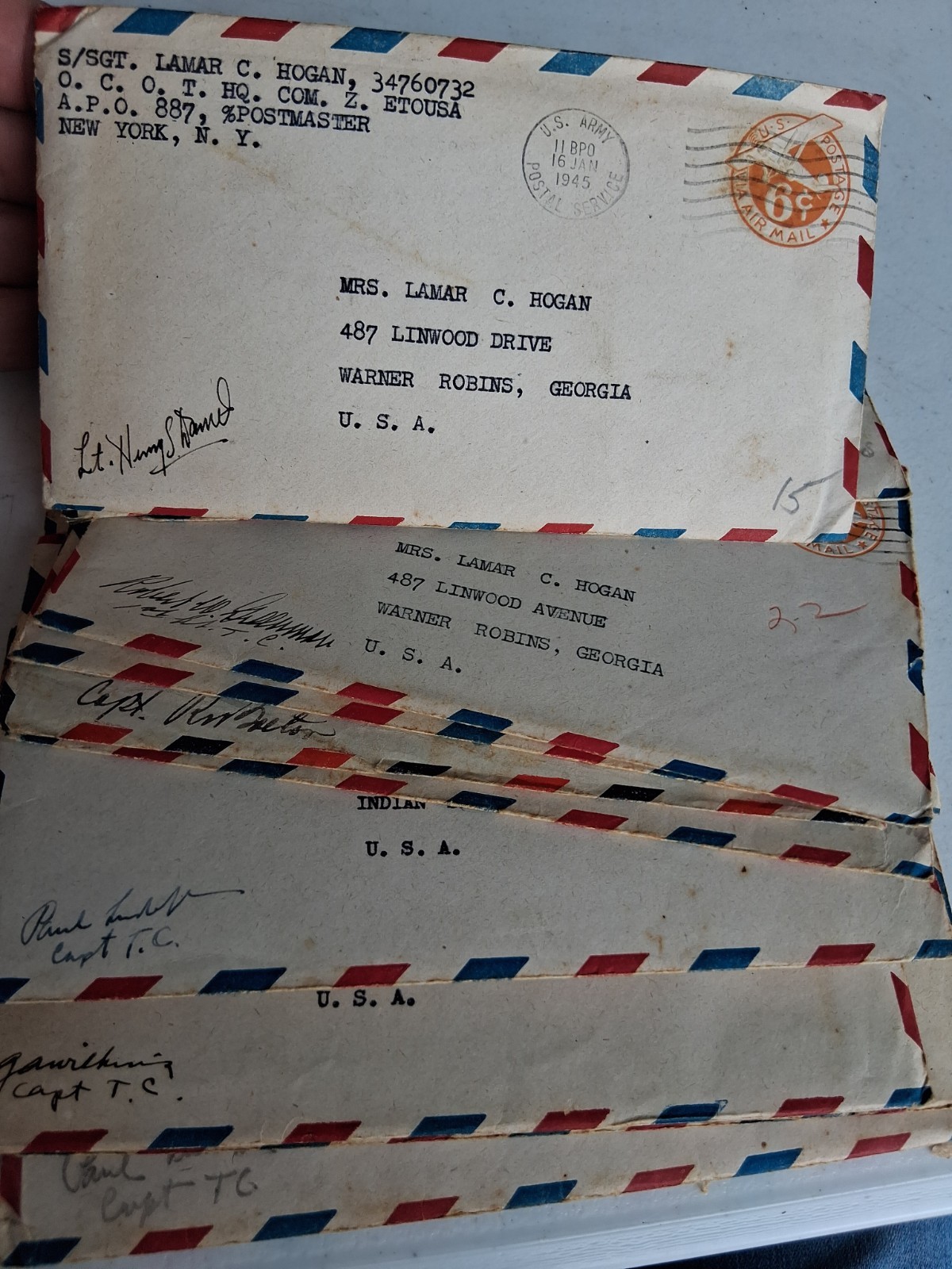 vintage WW2 Paris France Love Letters Sgt Hogan To His Wife In Ga 1944-1945 vintage WW2 Paris France Love Letters Sgt Hogan To His Wife In Ga 1944-1945