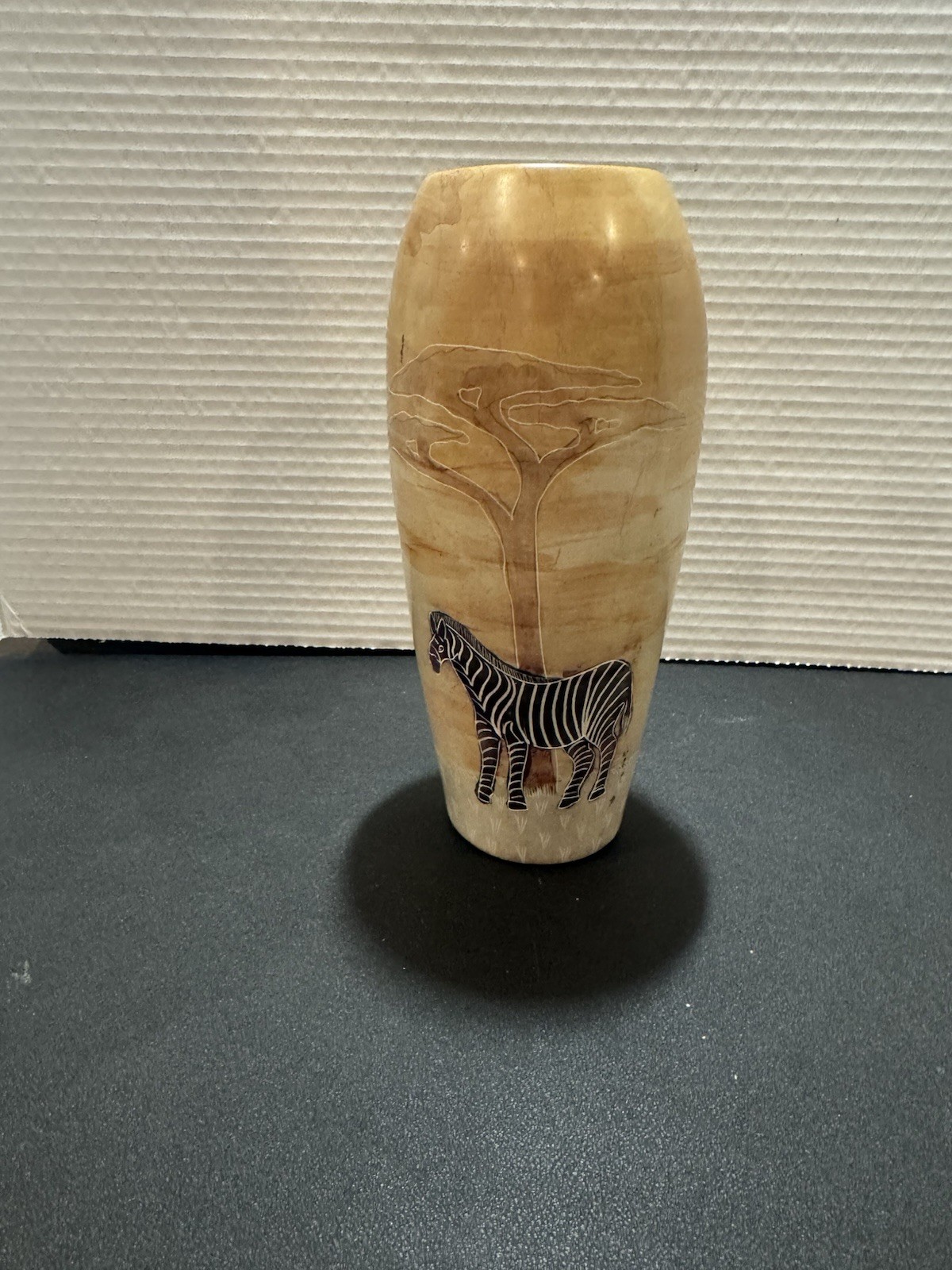 Vintage Hand Carved Soapstone Vase 8\