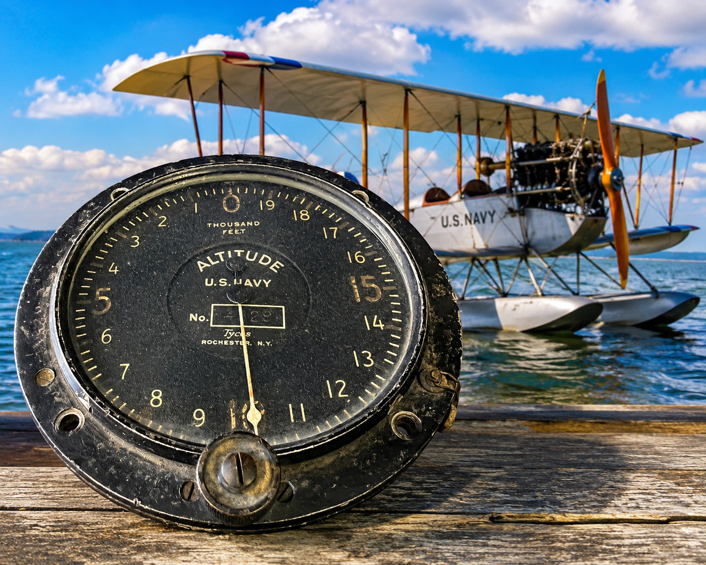 1918 US NAVAL AIRCRAFT TYCOS ALTIMETER