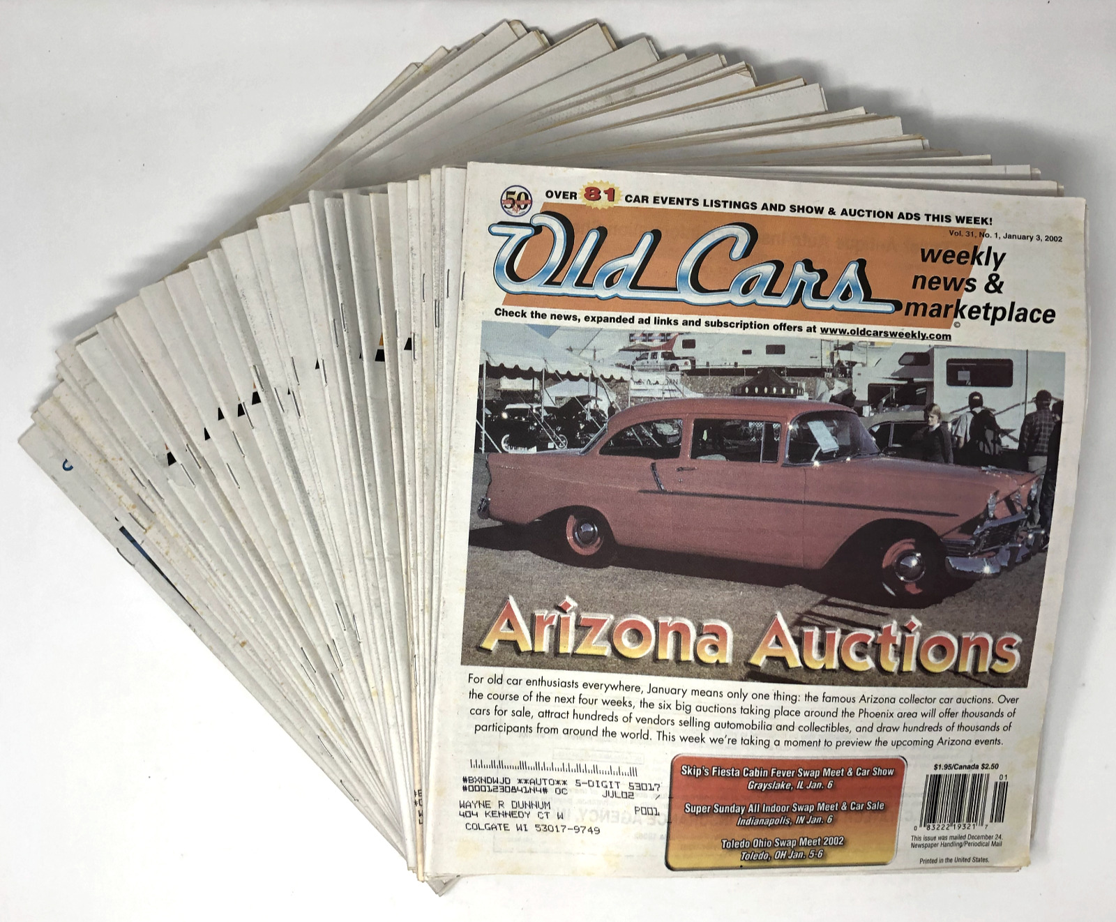 Lot of 40+ Old Cars Weekly News and Marketplace 2000 2002 Iola WI Collector Car