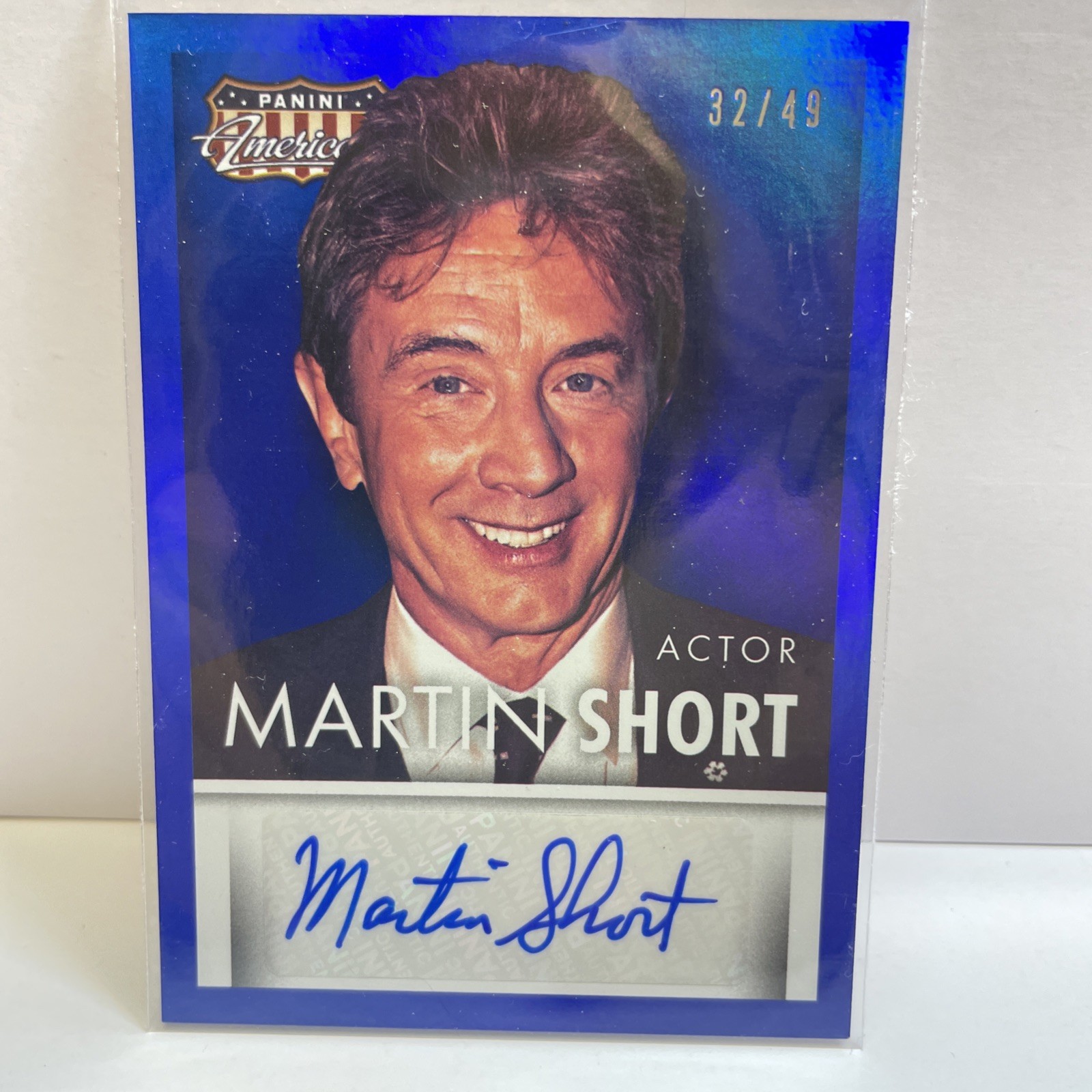 Martin Short 2015 Panini Blue 32/49 Americana Signatures Autograph #S-MS