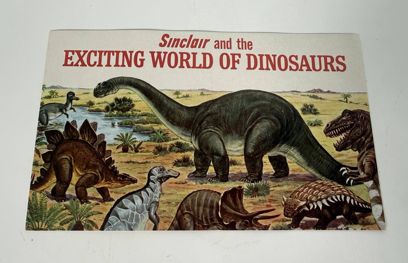 Vintage 1966 Sinclair Exciting World of Dinosaurs Promo Booklet Gas Station Oil