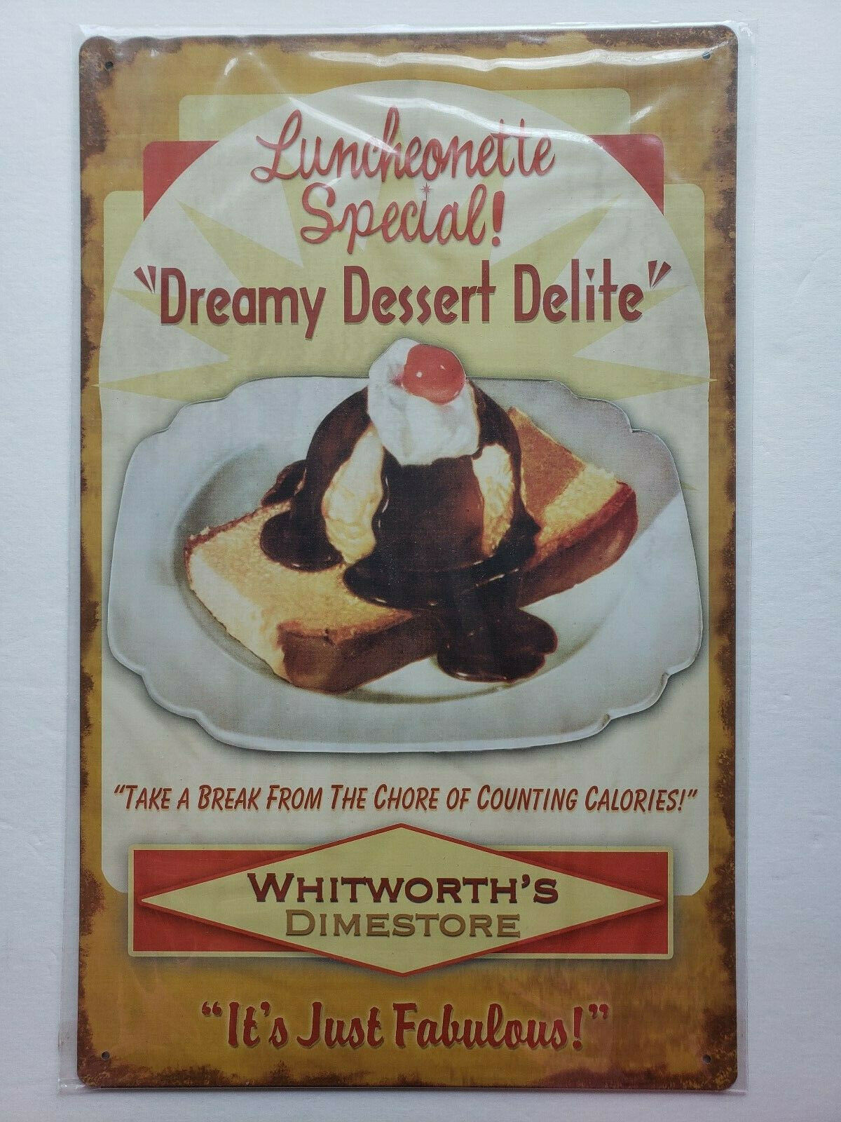 Whitworth\'s Dimestore Lunch 16 x10 Ohio Wholesale Rustic Retro Metal Signs 27933