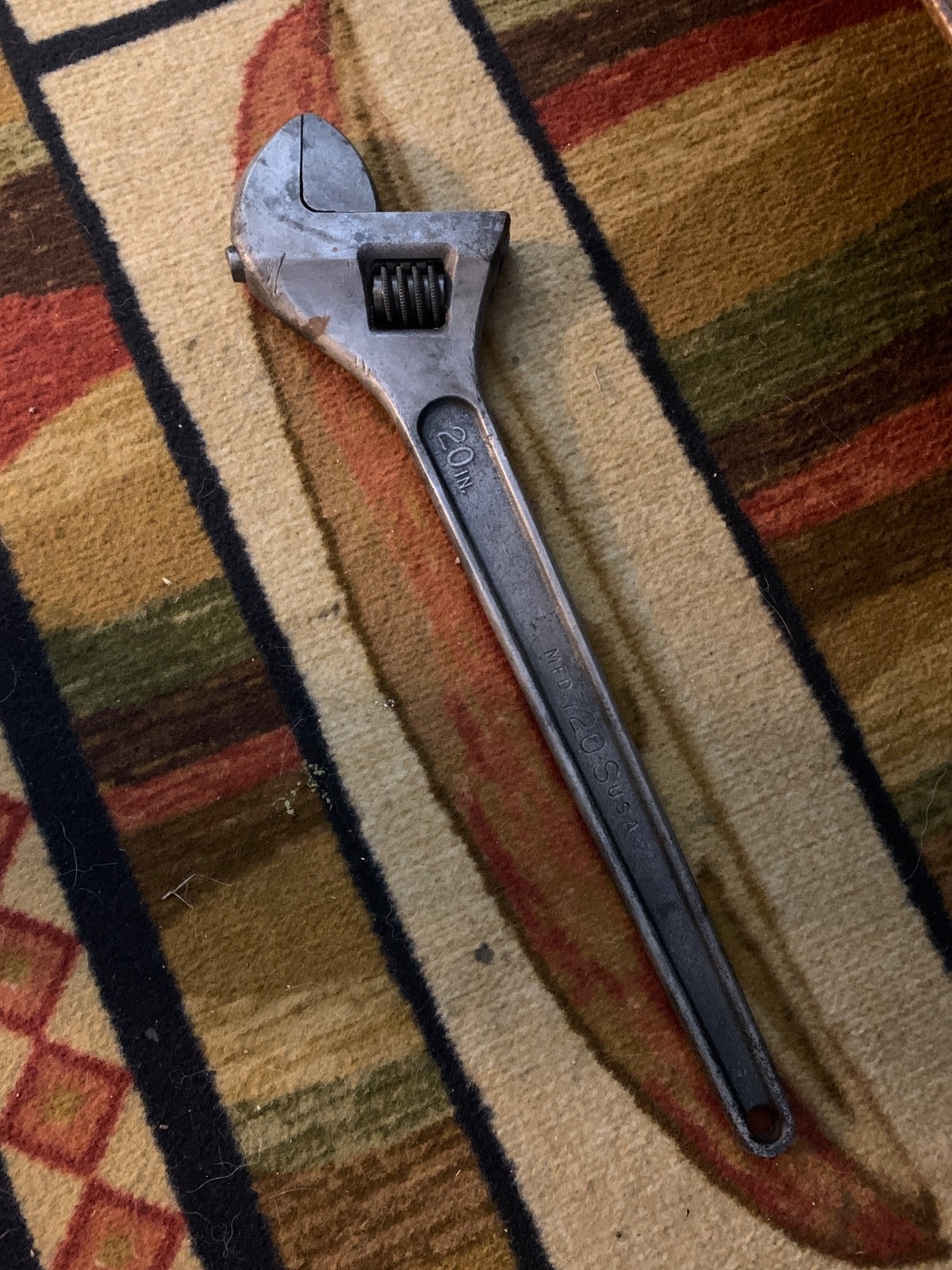 Vintage Rare PLOMB Adjustable Wrench, 720S, 20 inch Vintage Rare PLOMB Adjustable Wrench, 720S, 20 inch