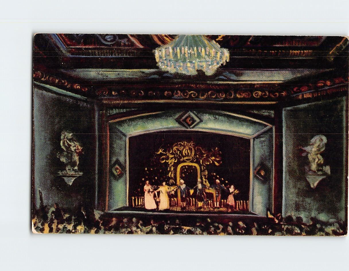 Postcard Interior of the Opera House With its Original Frescoes Restored USA