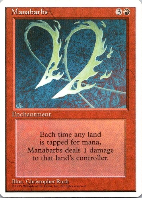 MTG Magic The Gathering Manabarbs 4th Edition See Scan