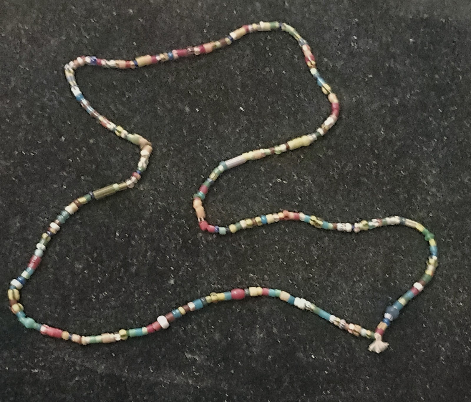 Authentic Rare Antique Venetian Mixed Glass African Trade beads-Ghana necklace 
