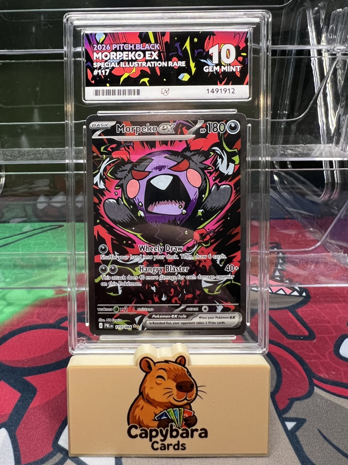 Morpeko 117/084 ACE 10 Perfect Subs - Pitch Black - SIR Holo Pokémon Card