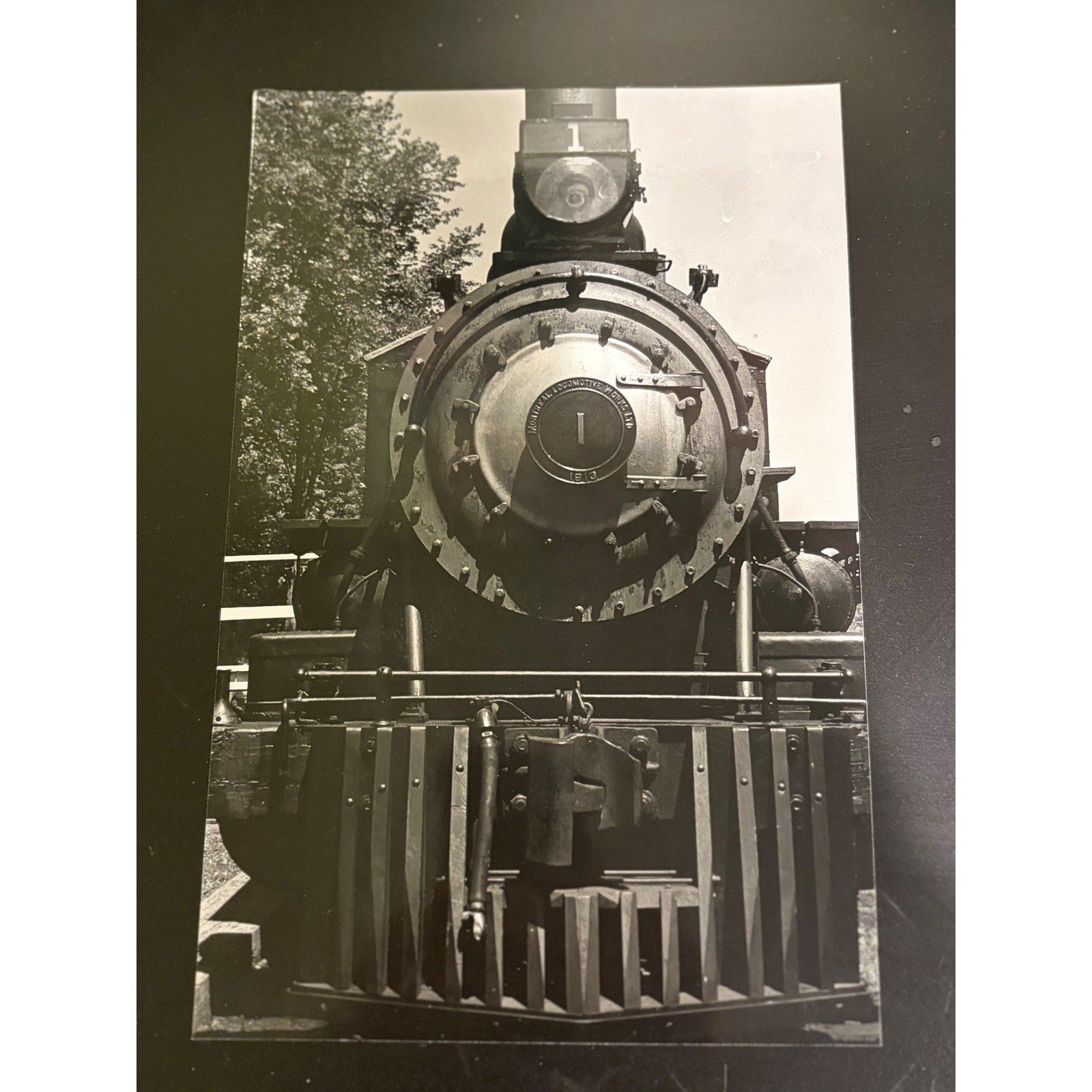 Vintage Montreal Locomotive Works 1913 Steam Engine Photo 5x7 Train Railroad BW
