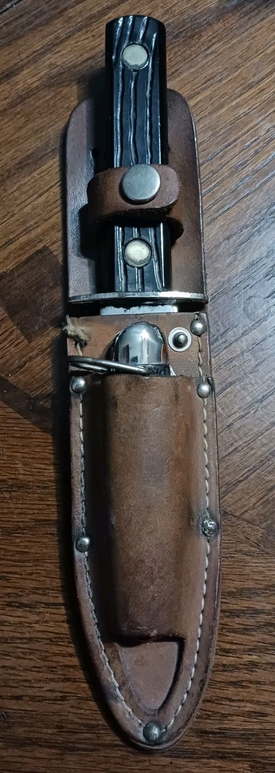 Vintage Utica Sportsman Fixed Kutmaster Scout/Camp Pocket Knife W/ Sheath Combo