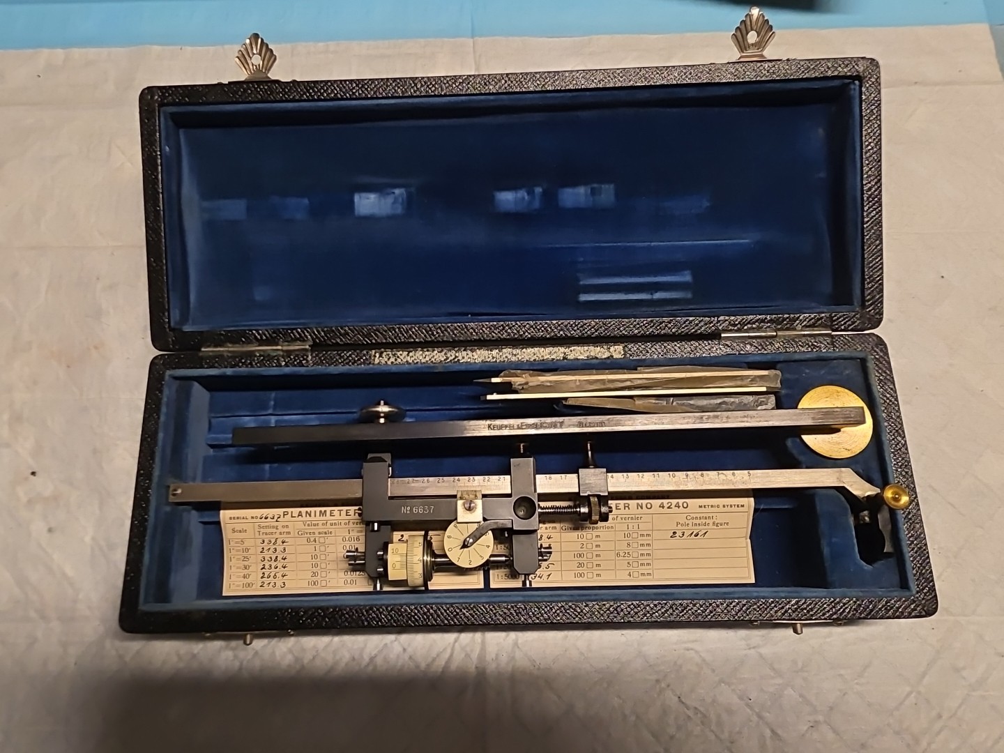 Vintage Keufel and Esser Compensating Polar Planimeter 4240 Drafting Instrument