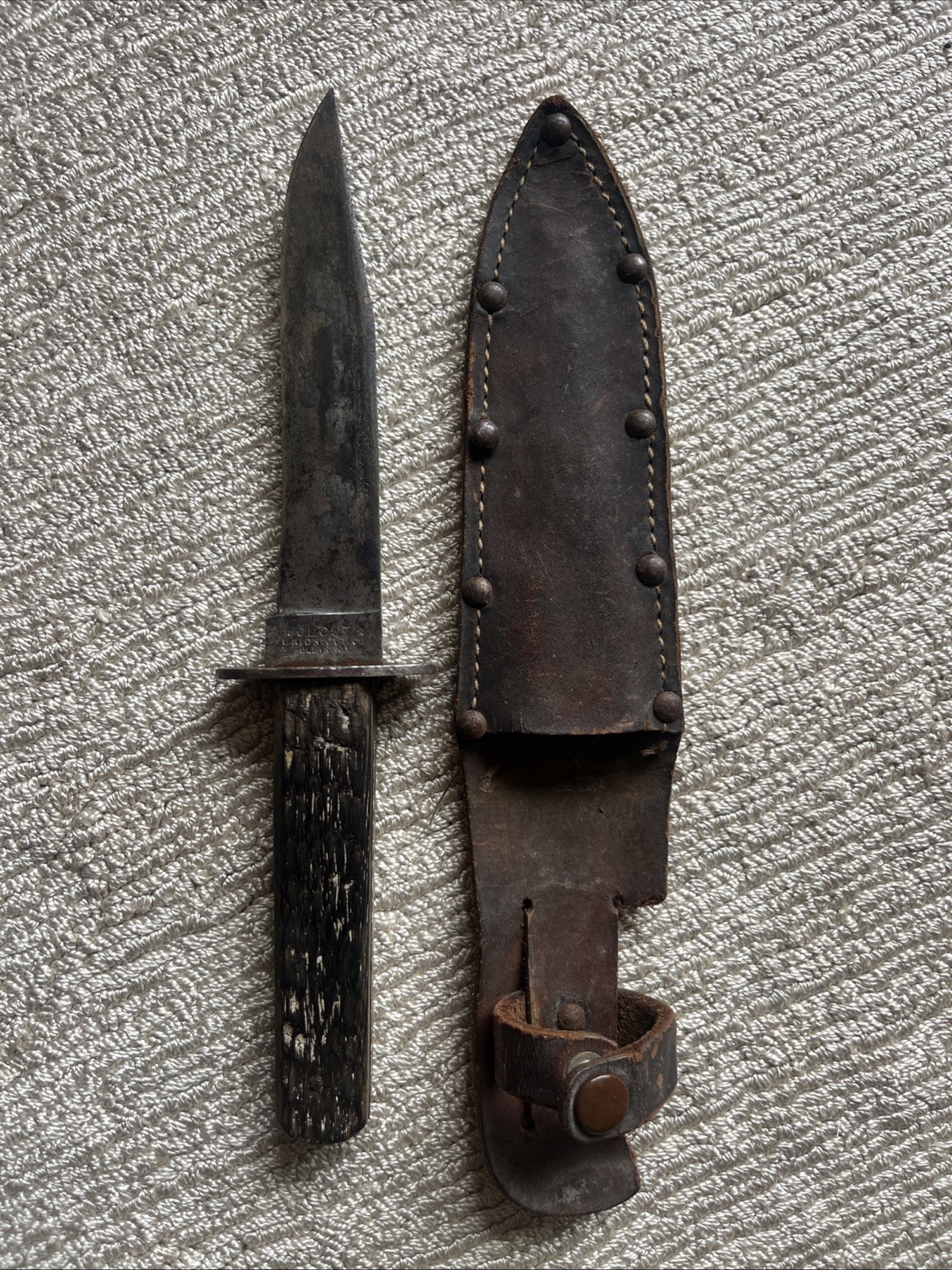 KA-Bar OLCUT Union Knife Hunting Fix Blade Bone RARE 1920-1940