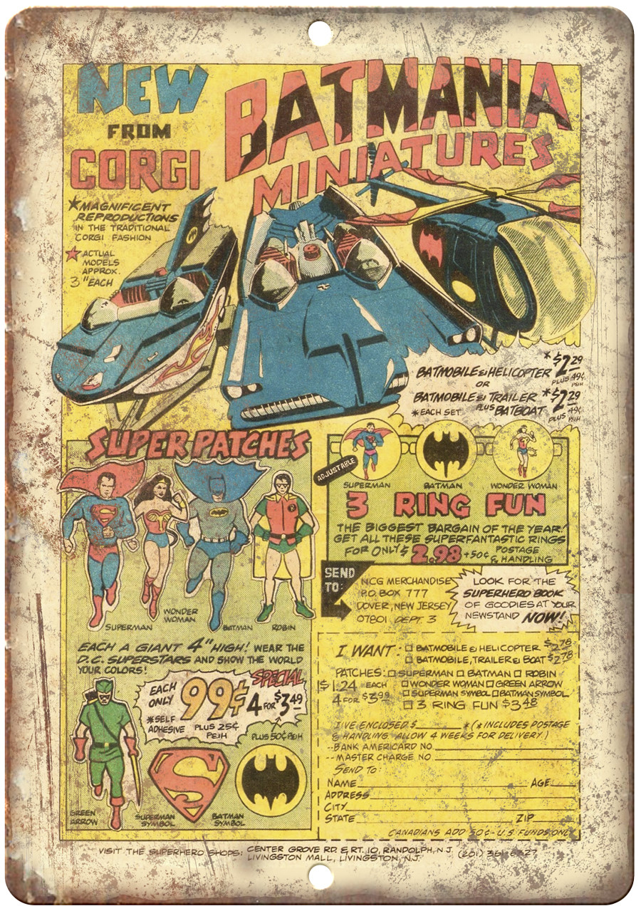 Batmania Miniatures Vintage Comic Book Ad 12\